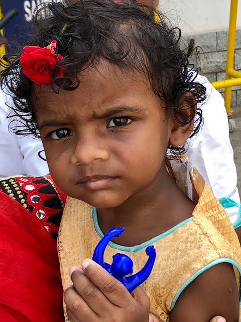 Meet Prisha who now has Syd as her new friend.  He will definitely bring his brightness to this colorful young Indian girl we met. She actually was very happy getting Syd, but turned shy when I tried to take pictures of her. I’m sure she is smiling now!